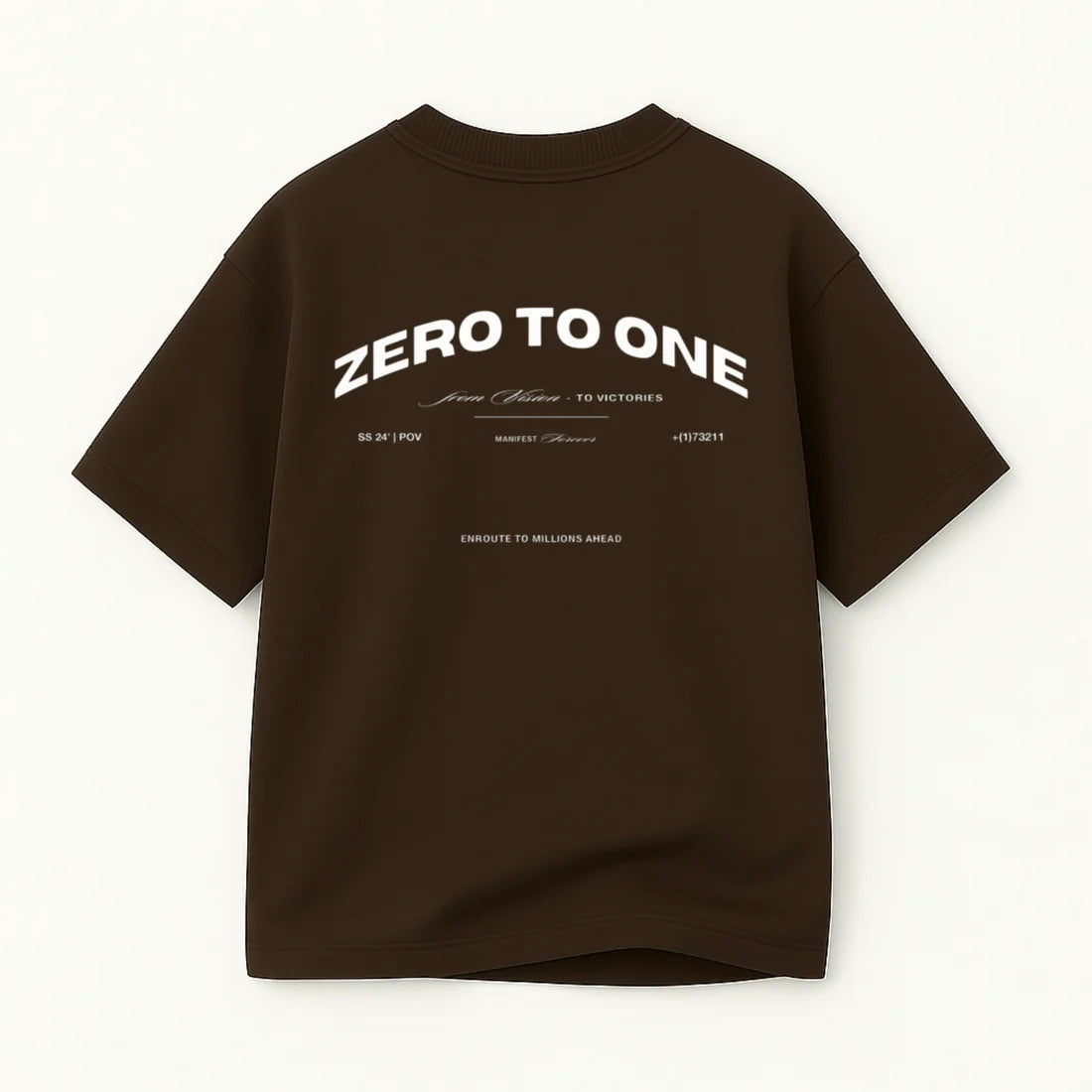 POV Coffee Brown Oversized T-Shirt