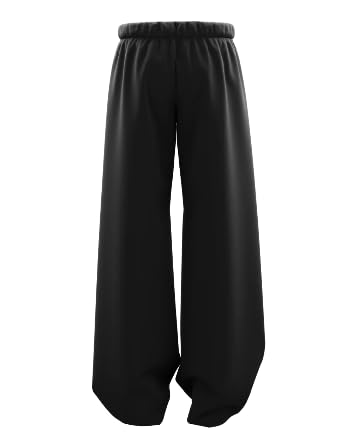 Classic Solid Black Wide-Leg Streetwear Pants