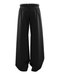 Classic Solid Black Wide-Leg Streetwear Pants